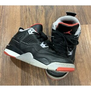 Nike Air Jordan 4 Retro Bred Reimagined Youth Size 13C Sneakers BQ7669-006